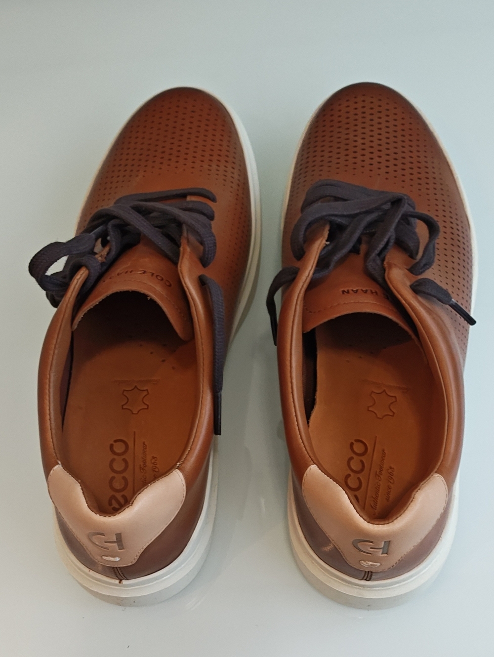 COLE HAAN GP RLLY LSR CUT SNKR Men’s Chestnut Brown Leather Sneakers